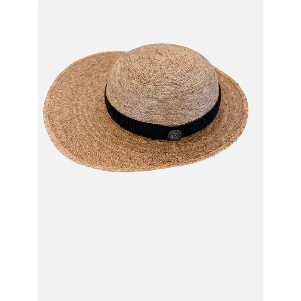 Tula Austin TX Straw Hat Women's Small Woven Round Outdoor Sun Beach Gardening - Picture 3 of 11